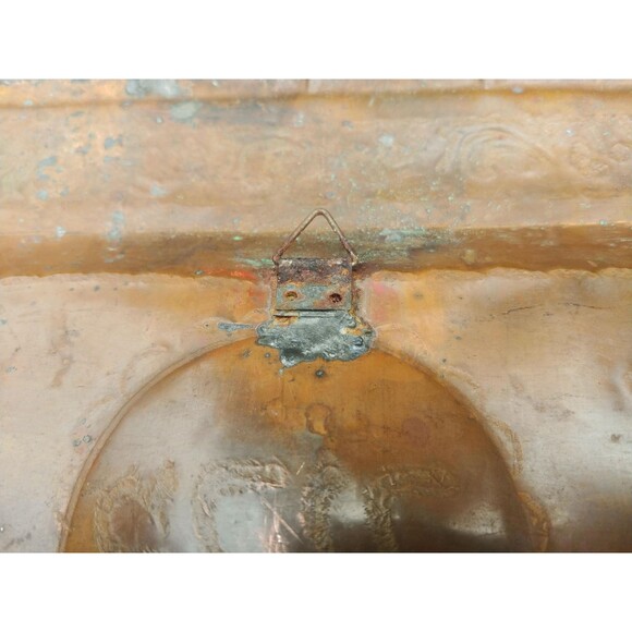 Vintage Copper Seder Plate, Traditional Passover Offering Tray - Picture 9 of 10